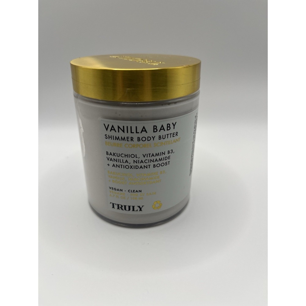 Truly Beauty Vanilla Baby Shimmer Body Butter 6.7oz 198mL Full Size Moisturizer